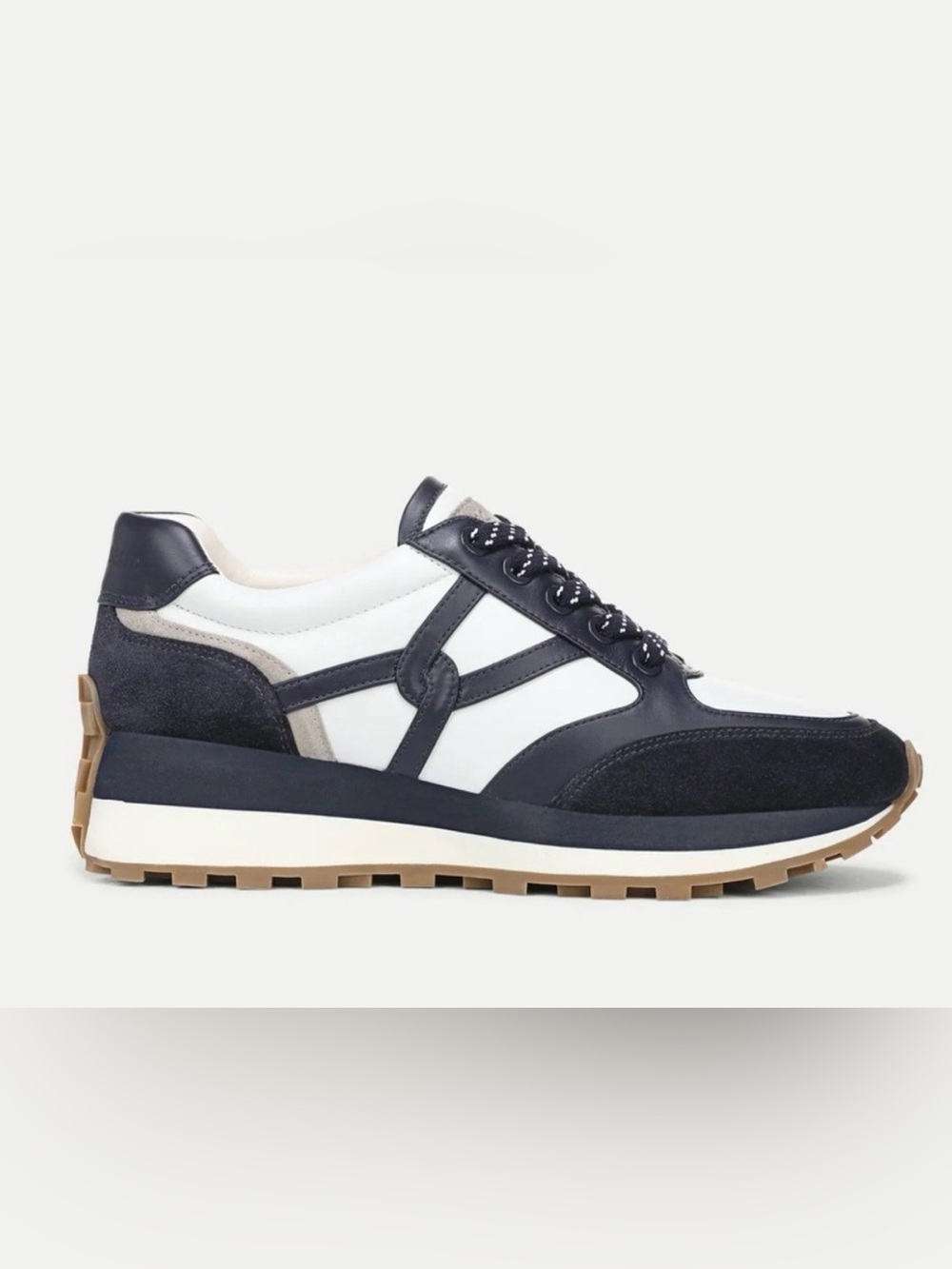 Veronica Beard Valentina Suede Sneaker in Navy Multi Size 6.5